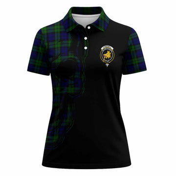 Campbell Tartan Crest Women Polo Shirt Scottish To The Bone