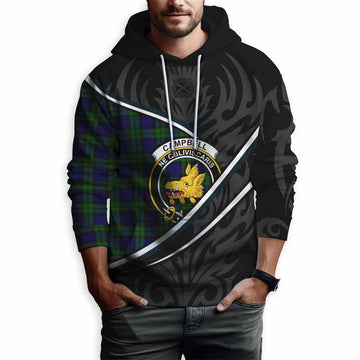 Campbell Tartan Family Crest Hoodie Celtic Scottish Thistle Floral