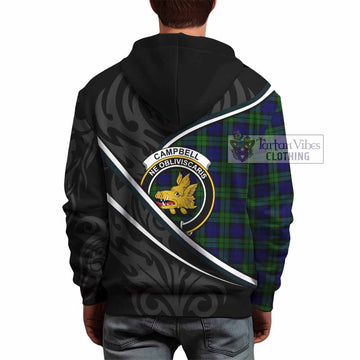 Campbell Tartan Family Crest Hoodie Celtic Scottish Thistle Floral