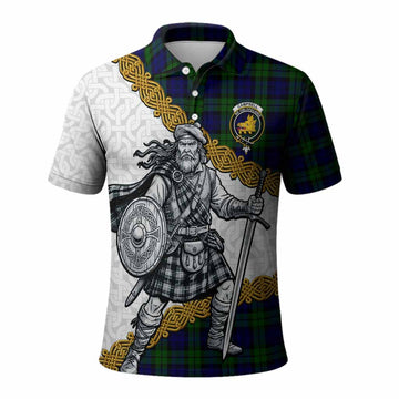 Campbell Tartan Family Crest Polo Shirt Scottish Highland Warrior Celtic Alba Gu Brath