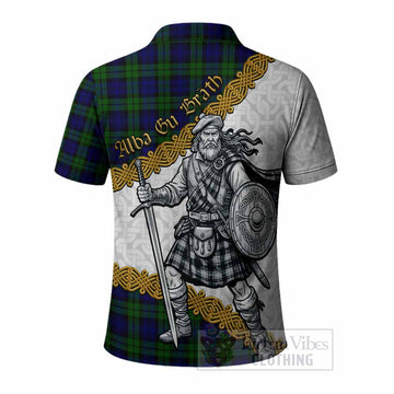Campbell Tartan Family Crest Polo Shirt Scottish Highland Warrior Celtic Alba Gu Brath