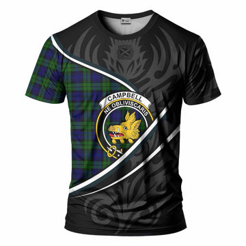 Campbell Tartan Family Crest T-shirt Celtic Scottish Thistle Floral - Tartan Vibes Clothing