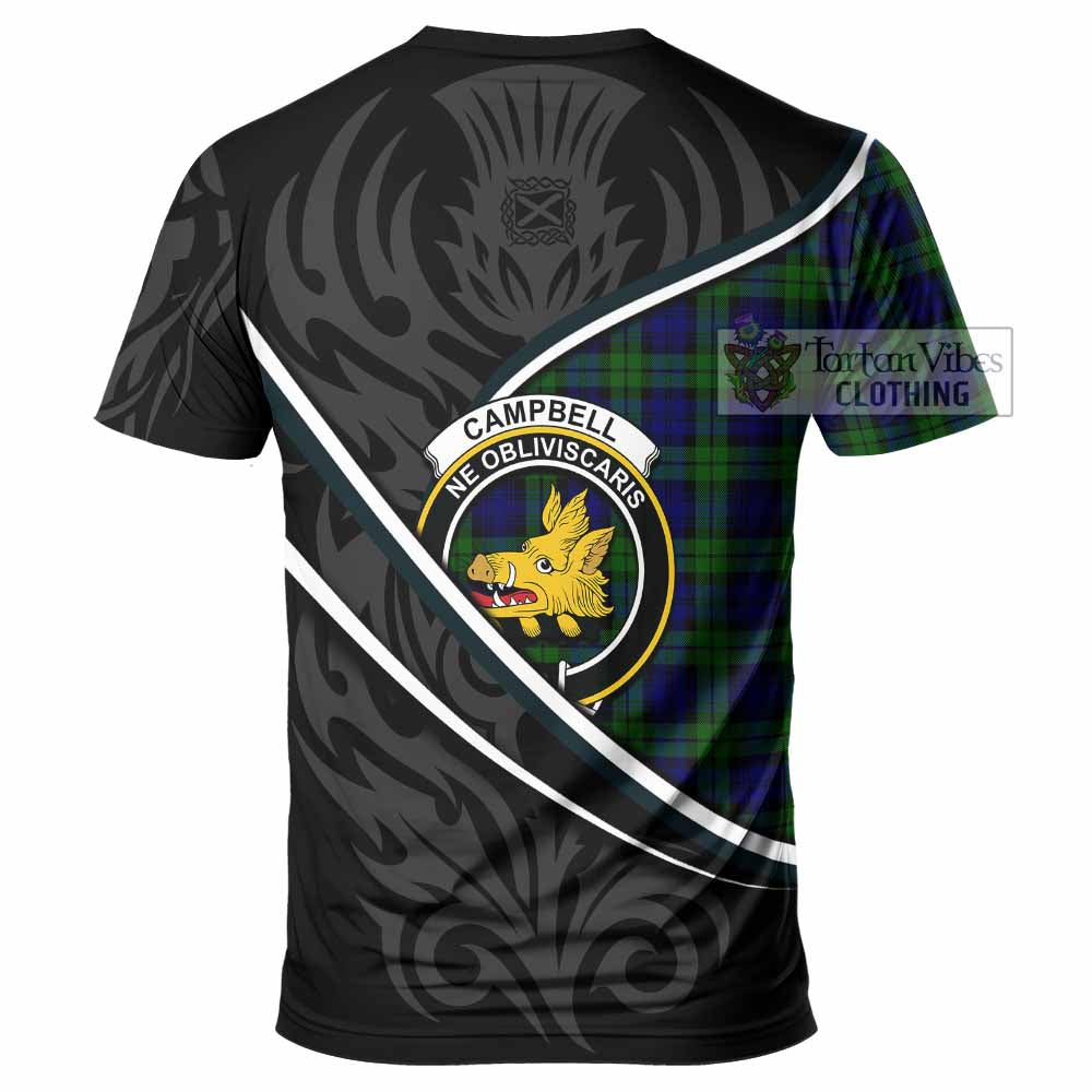 Campbell Tartan Family Crest T-shirt Celtic Scottish Thistle Floral - Tartan Vibes Clothing