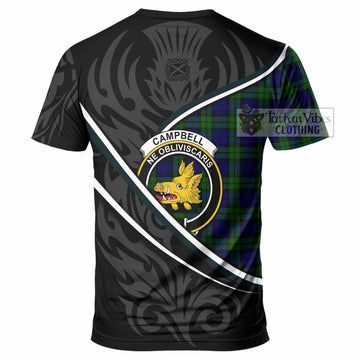 Campbell Tartan Family Crest T-shirt Celtic Scottish Thistle Floral - Tartan Vibes Clothing
