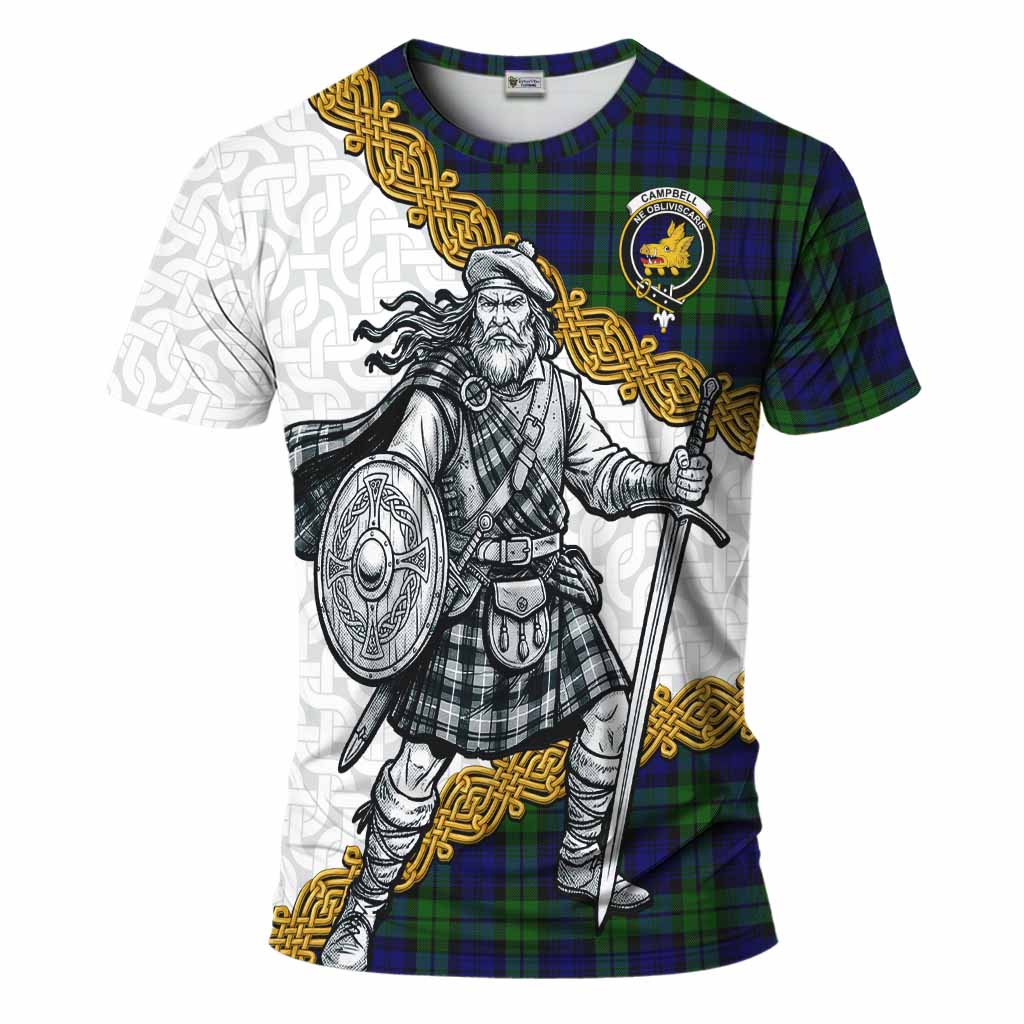 Campbell Tartan Family Crest T-Shirt Scottish Highland Warrior Celtic Alba Gu Brath