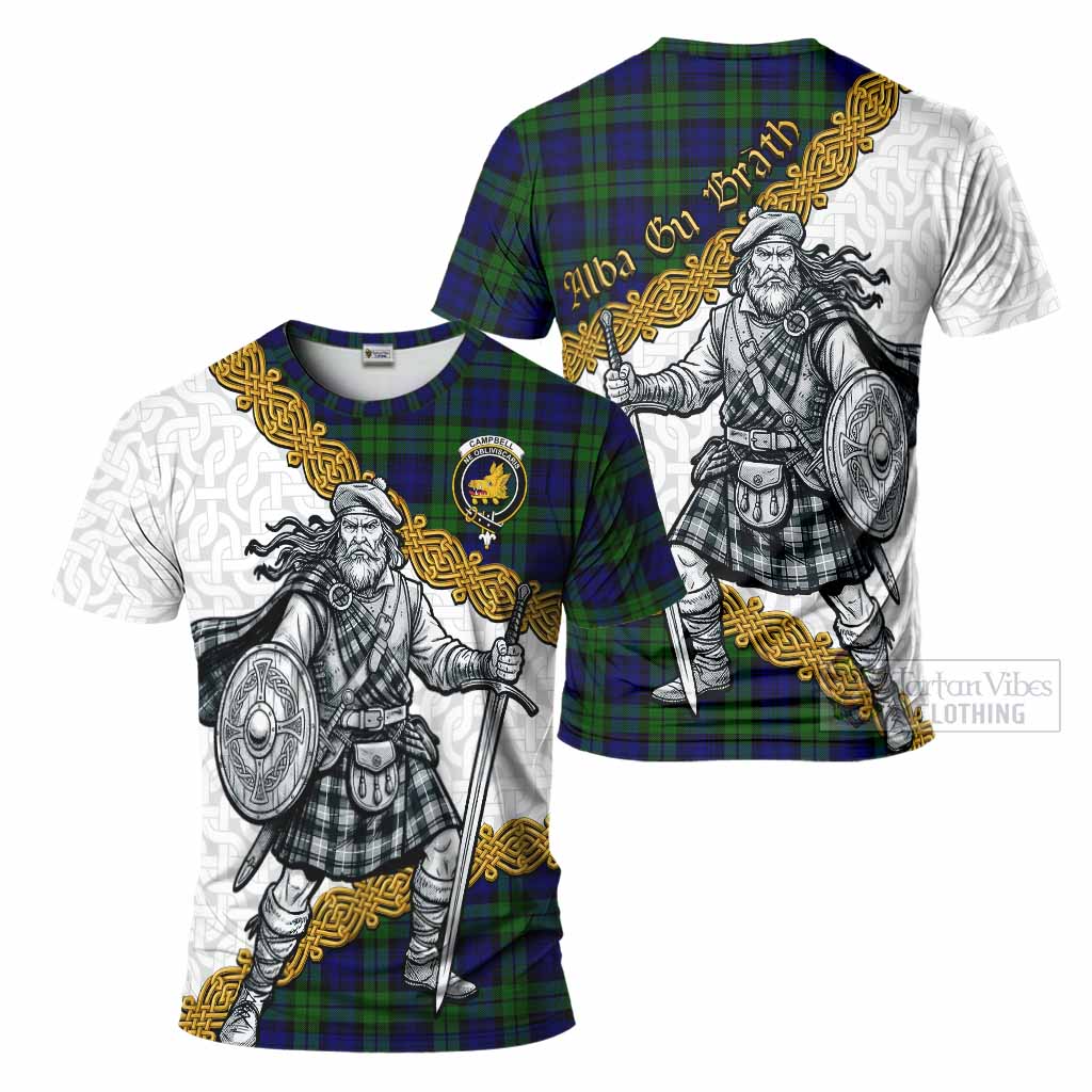 Campbell Tartan Family Crest T-Shirt Scottish Highland Warrior Celtic Alba Gu Brath