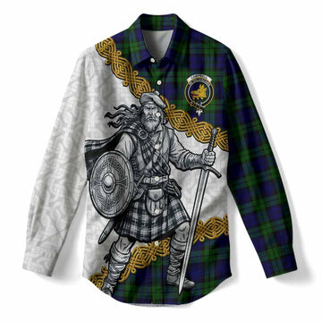 Campbell Tartan Family Crest Women Casual Shirt Scottish Highland Warrior Celtic Alba Gu Brath
