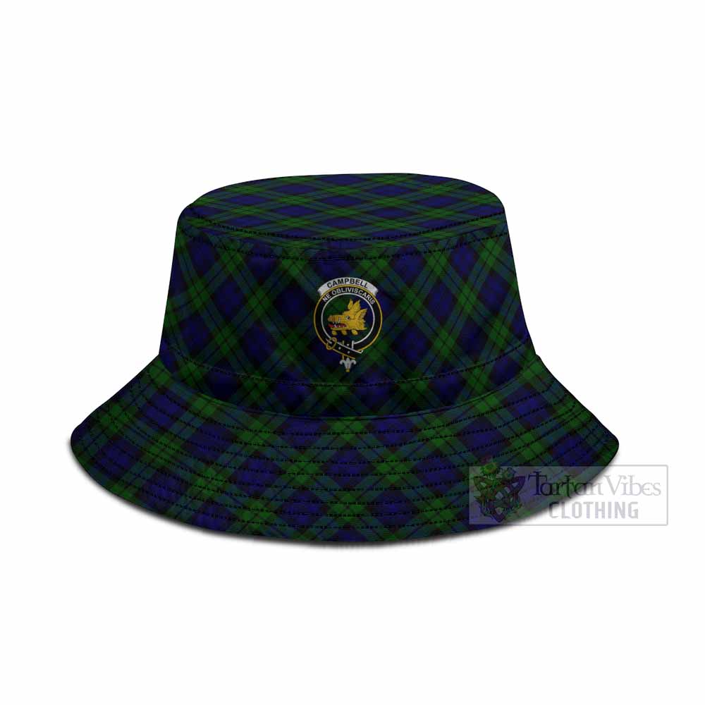 Campbell Tartan Fishing Hat with Family Crest