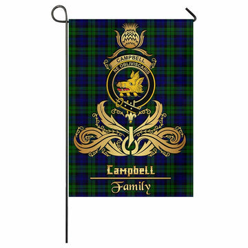 Campbell Tartan Garden Flag with Highland Thistle Cherish Family Crest Style