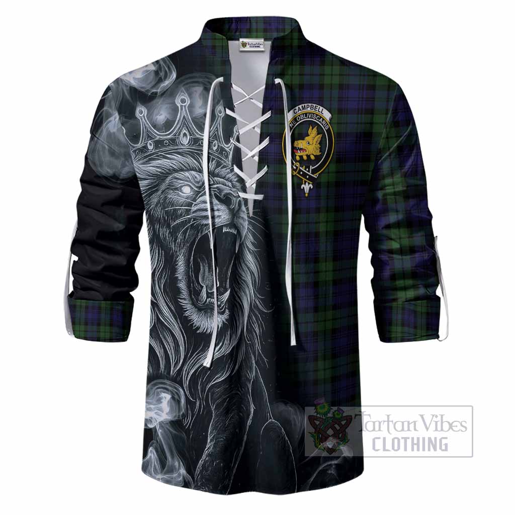 Campbell Tartan Ghillie Shirt Roaring Lion Heritage