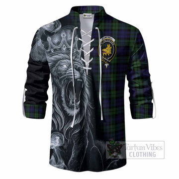 Campbell Tartan Ghillie Shirt Roaring Lion Heritage