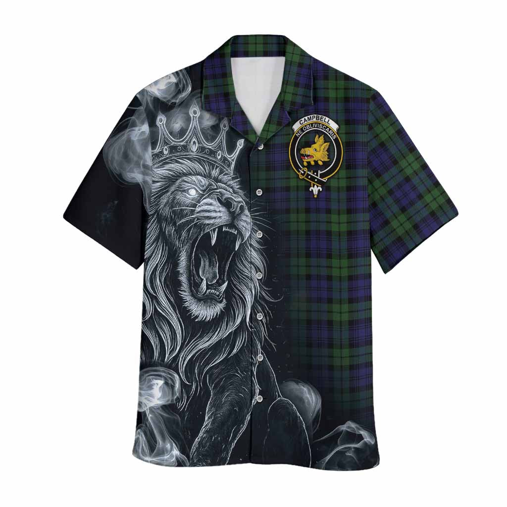 Campbell Tartan Hawaiian Shirt Roaring Lion Heritage