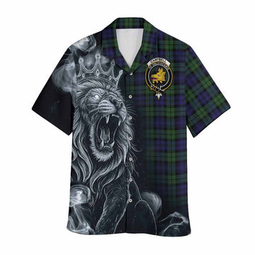 Campbell Tartan Hawaiian Shirt Roaring Lion Heritage