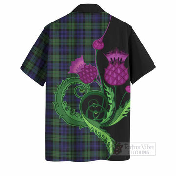Campbell Tartan Hawaiian Shirt Traditional Scottish Thistle