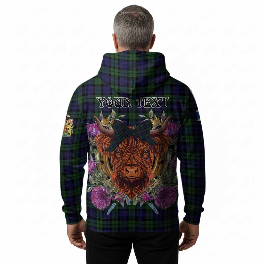 Campbell Tartan Hoodie Scottish Thistle Heilan Coo