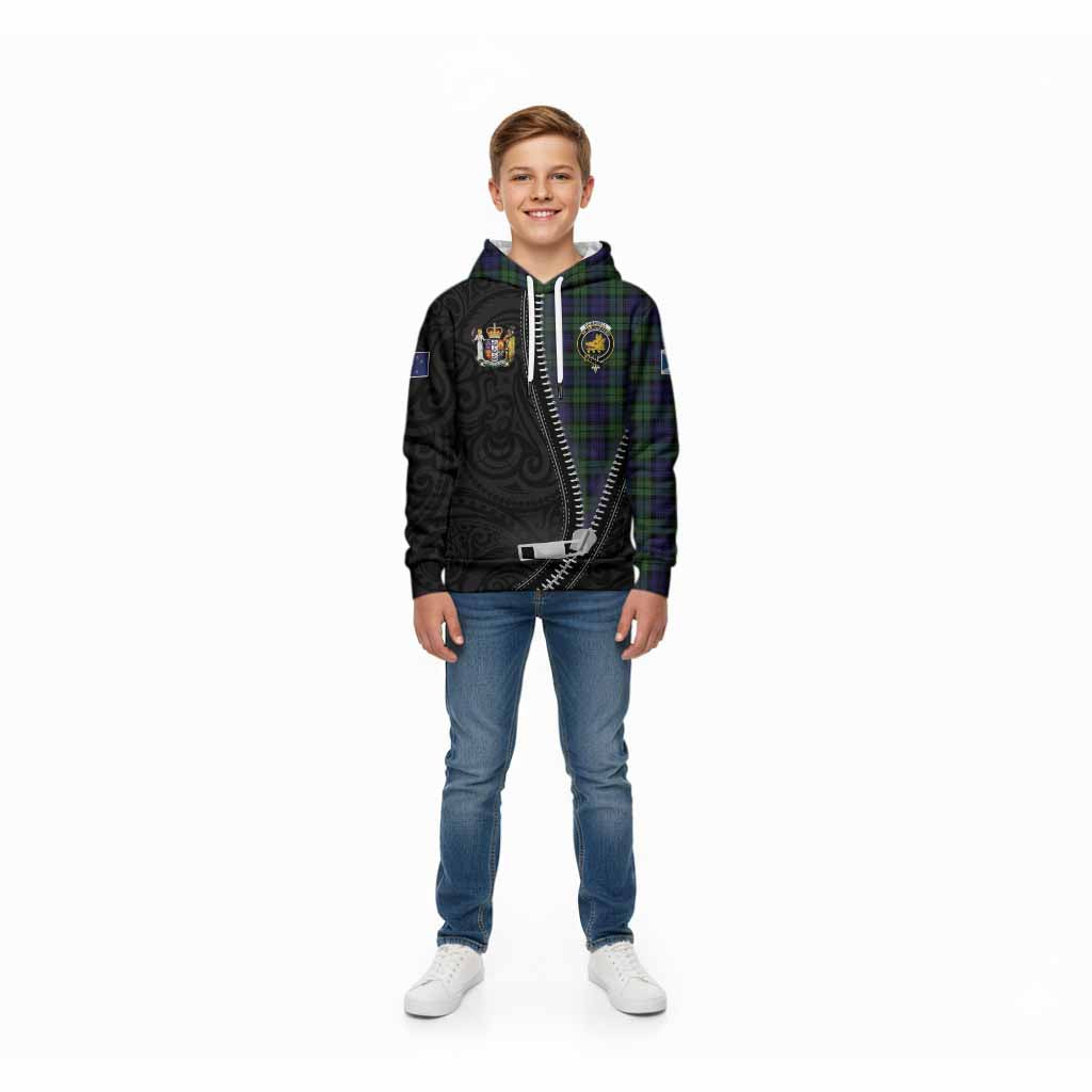 Campbell Tartan Kid Hoodie New Zealand Pattern Unique Zipper Stylized