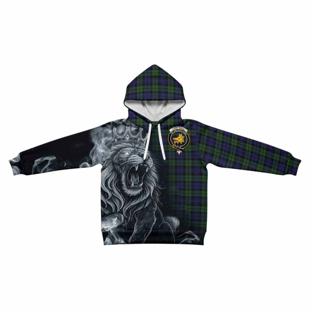 Campbell Tartan Kid Hoodie Roaring Lion Heritage