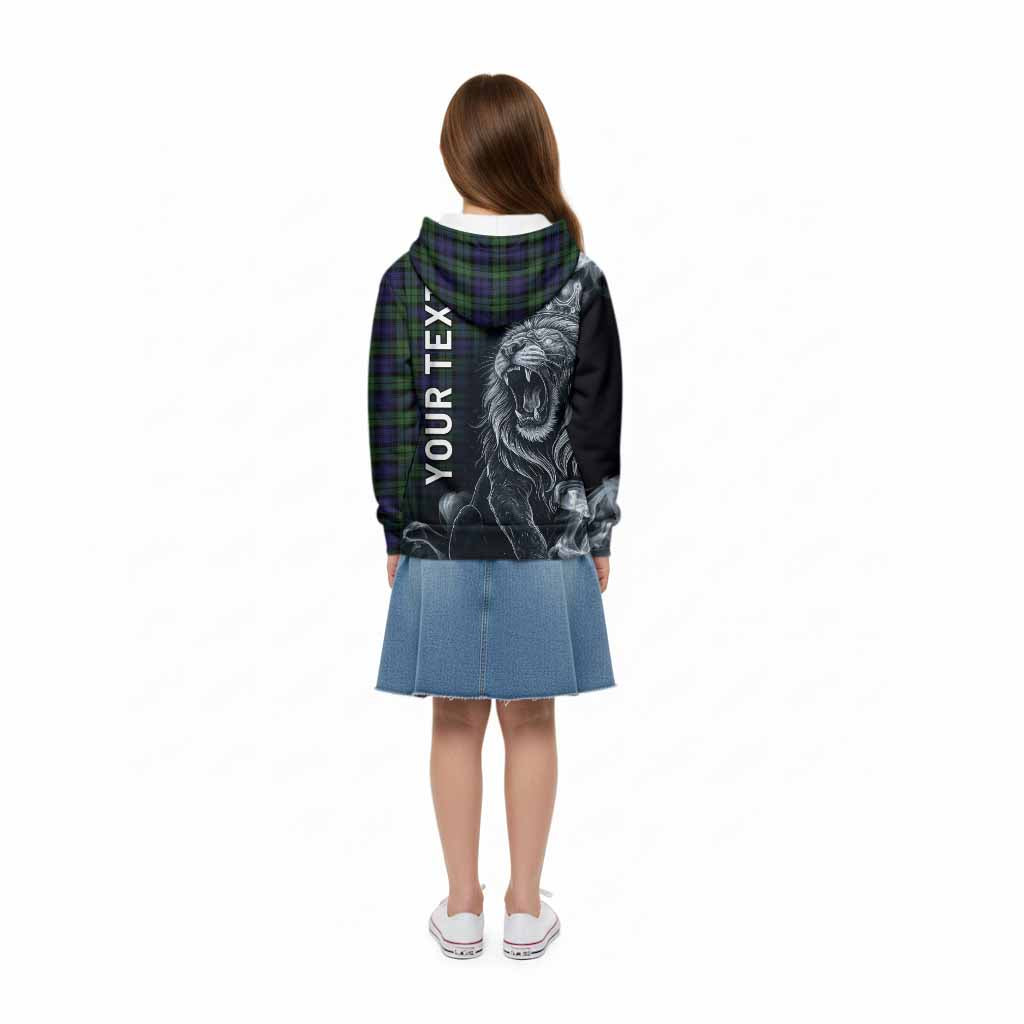 Campbell Tartan Kid Hoodie Roaring Lion Heritage