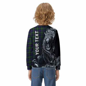 Campbell Tartan Kid Knitted Sweatshirt Roaring Lion Heritage