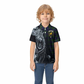 Campbell Tartan Kid Polo Shirt Roaring Lion Heritage