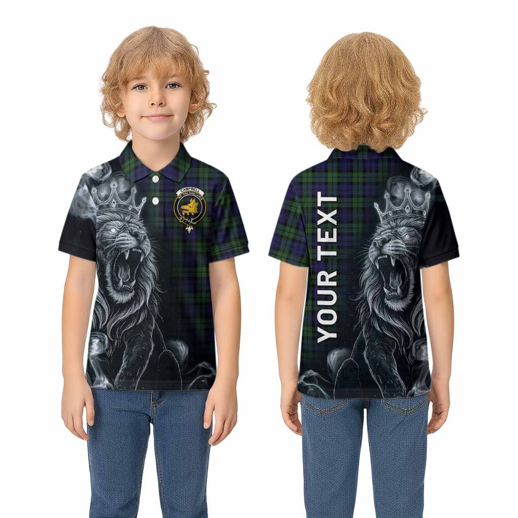 Campbell Tartan Kid Polo Shirt Roaring Lion Heritage