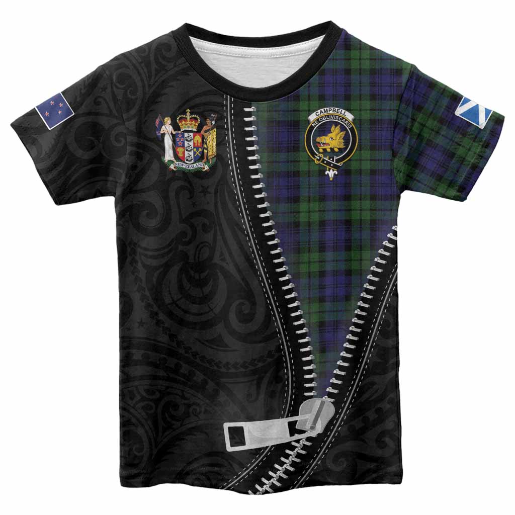 Campbell Tartan Kid T-shirt New Zealand Pattern Unique Zipper Stylized