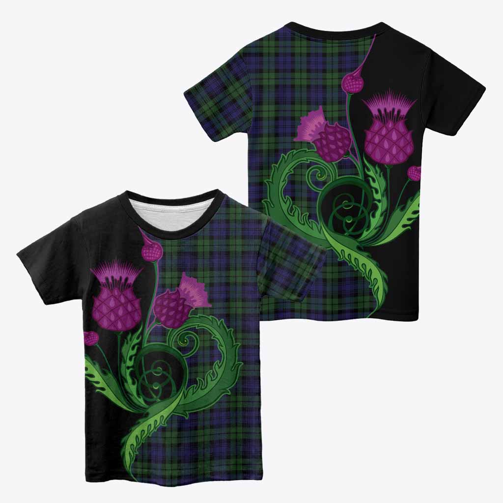 Campbell Tartan Kid T-shirt Traditional Scottish Thistle
