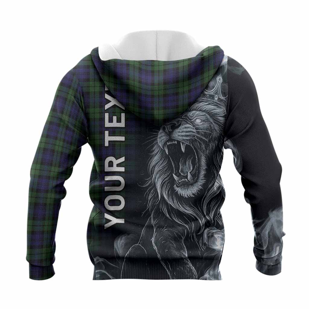 Campbell Tartan Knitted Hoodie Roaring Lion Heritage
