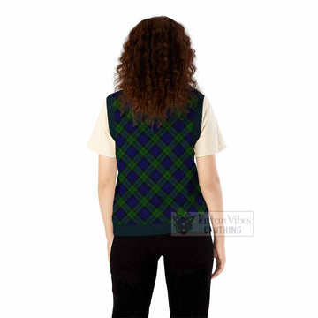 Campbell Tartan  Knitted V-Neck Vest Cross Style