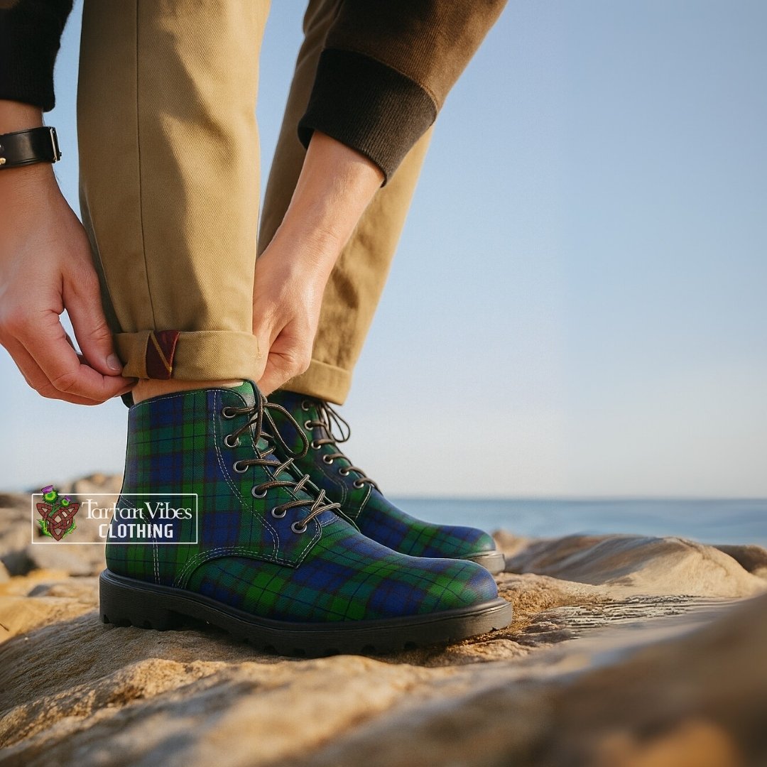 Campbell Tartan Leather Boots