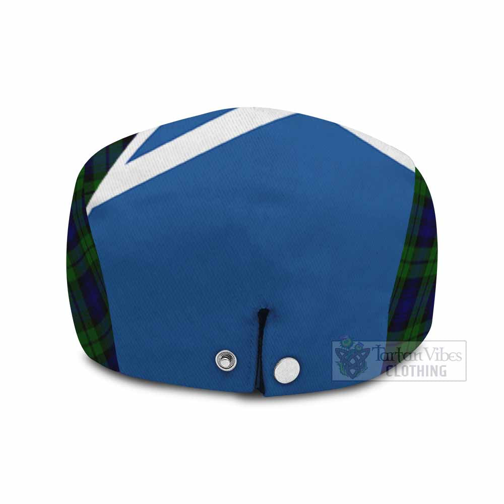 Campbell Tartan Lion Rampant Flat Cap, Jeff Cap Classic Scottish Style
