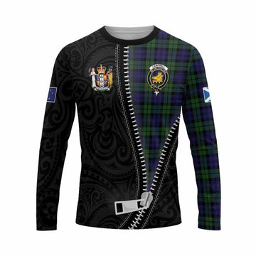Campbell Tartan Long Sleeve T-Shirt New Zealand Pattern Unique Zipper Stylized