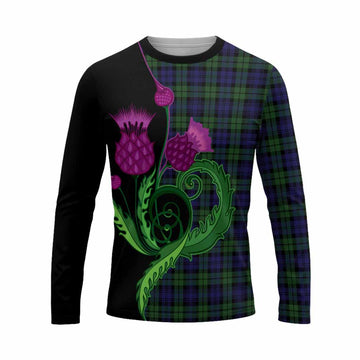 Campbell Tartan Long Sleeve T-Shirt Traditional Scottish Thistle