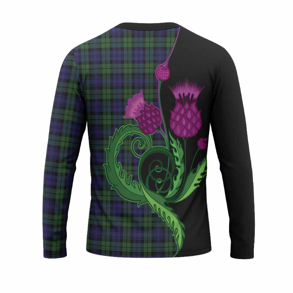 Campbell Tartan Long Sleeve T-Shirt Traditional Scottish Thistle