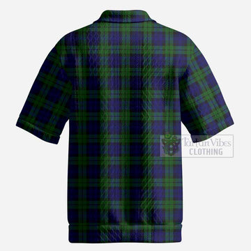 Campbell Tartan Men’s Polo Sweater Top with Family Crest