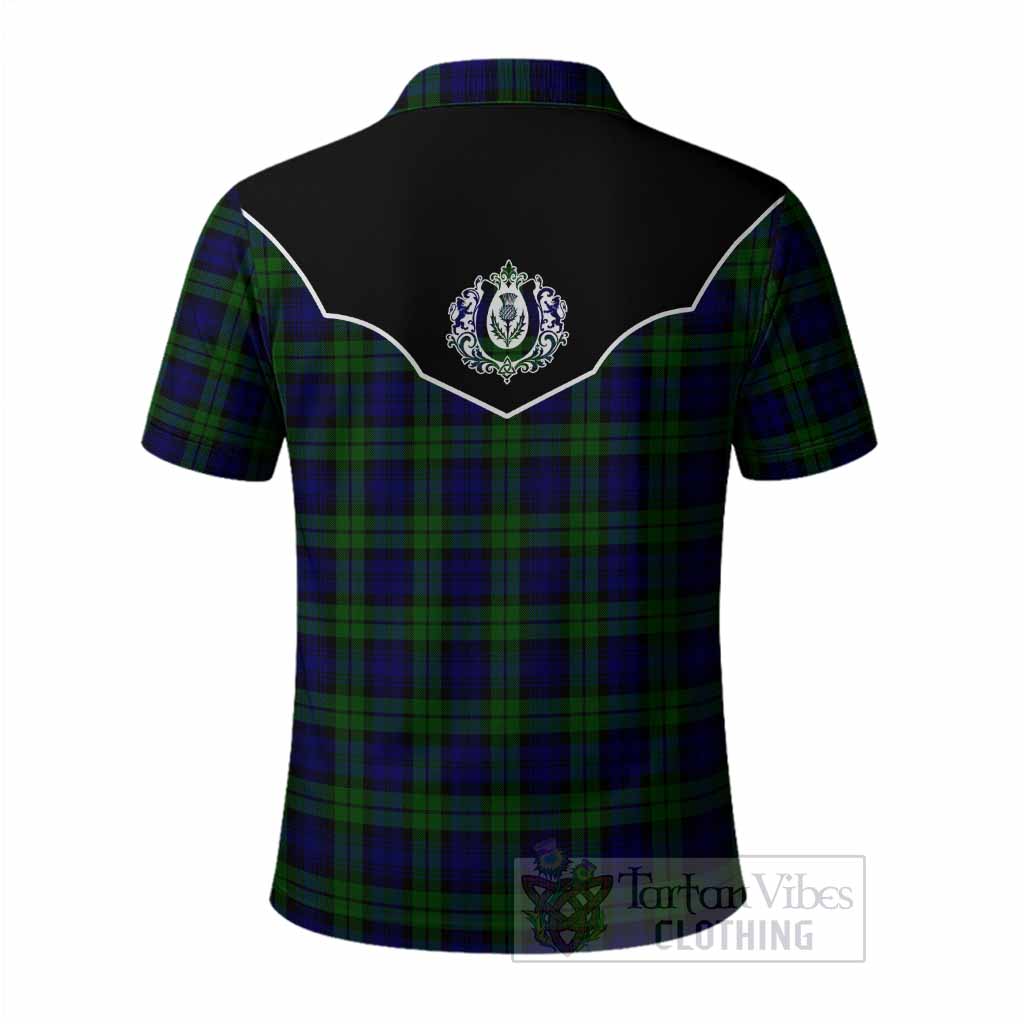 Campbell Tartan Polo Shirt Horseshoe Ornament - Tartan Vibes Clothing