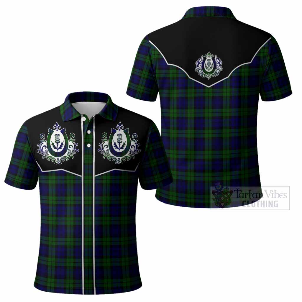 Campbell Tartan Polo Shirt Horseshoe Ornament - Tartan Vibes Clothing