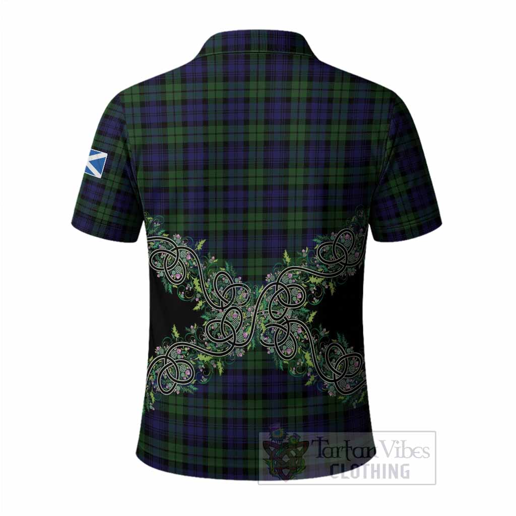 Campbell Tartan Polo Shirt Thistle Scottish Spirit