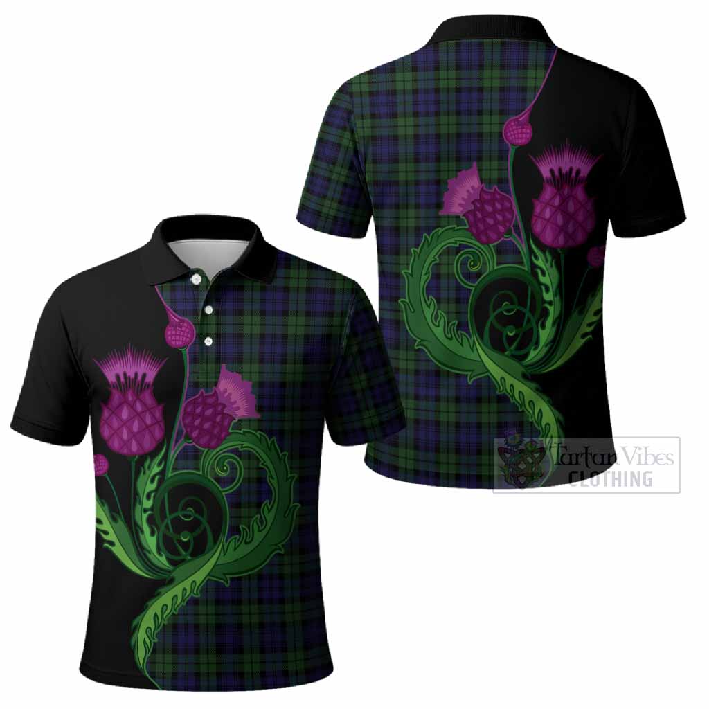 Campbell Tartan Polo Shirt Traditional Scottish Thistle