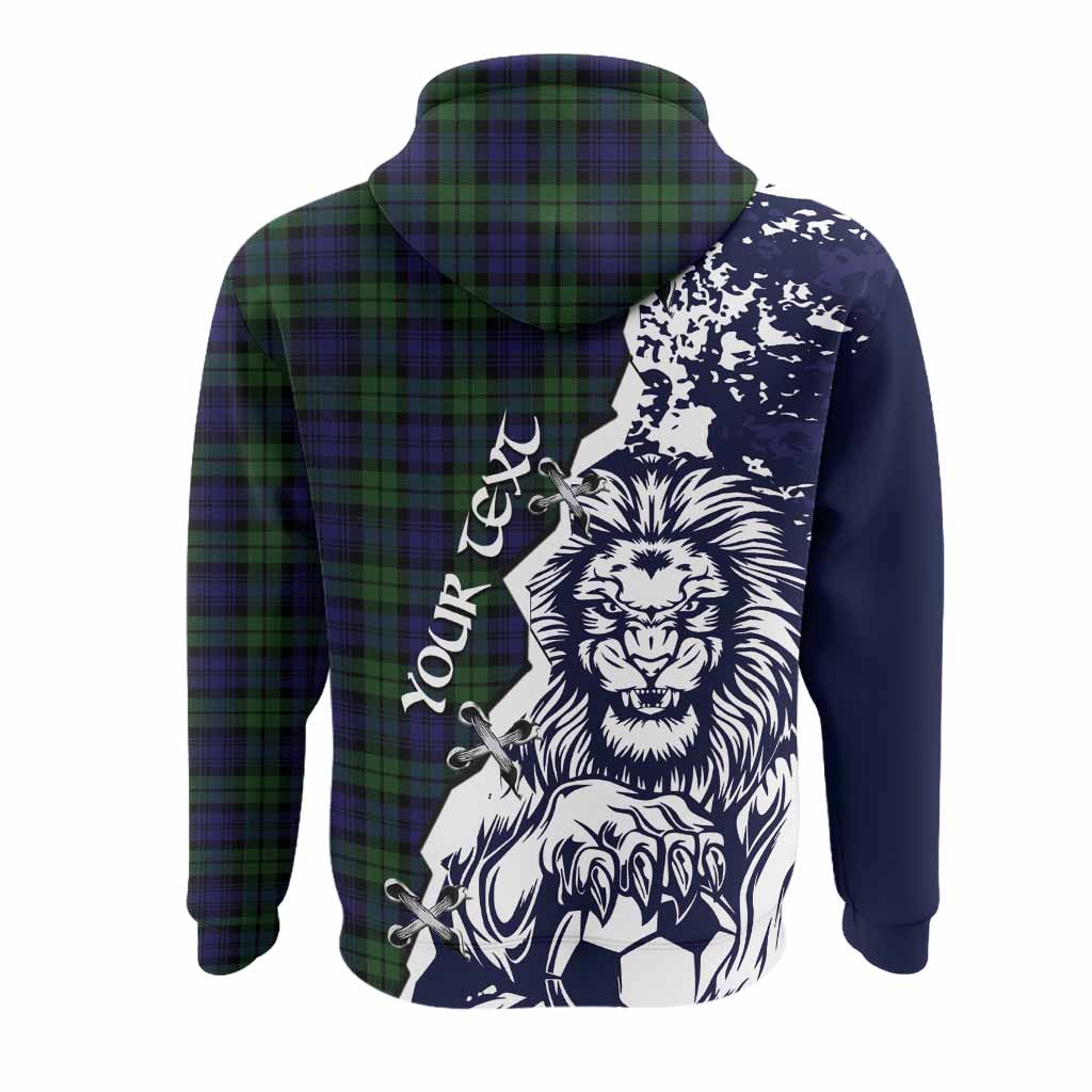 Campbell Tartan Scottish Hoodie Angry Lion With Soccer Ball Style