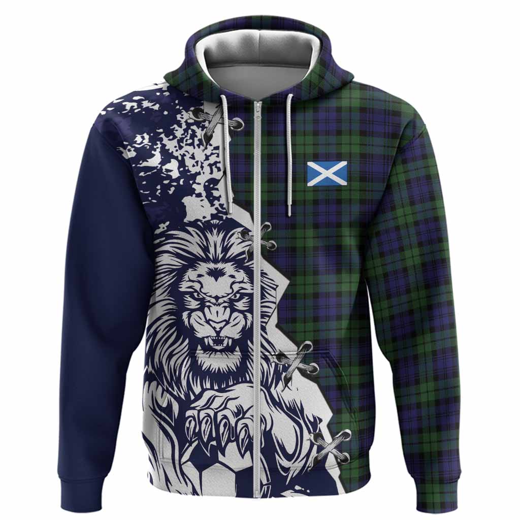 Campbell Tartan Scottish Hoodie Angry Lion With Soccer Ball Style