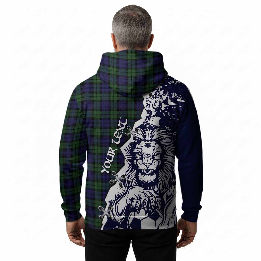 Campbell Tartan Scottish Hoodie Angry Lion With Soccer Ball Style