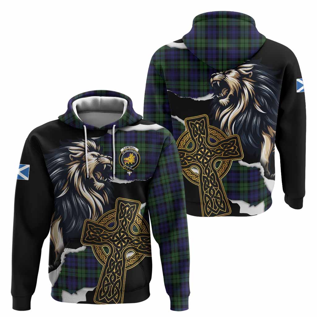 Campbell Tartan Scottish Hoodie Lion Celtic Heritage