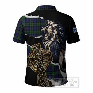 Campbell Tartan Scottish Polo Shirt Lion Celtic Heritage