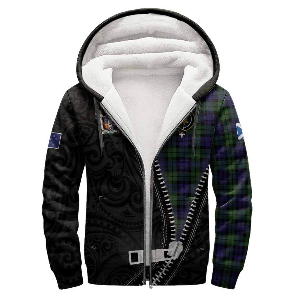 Campbell Tartan Sherpa Hoodie New Zealand Pattern Unique Zipper Stylized