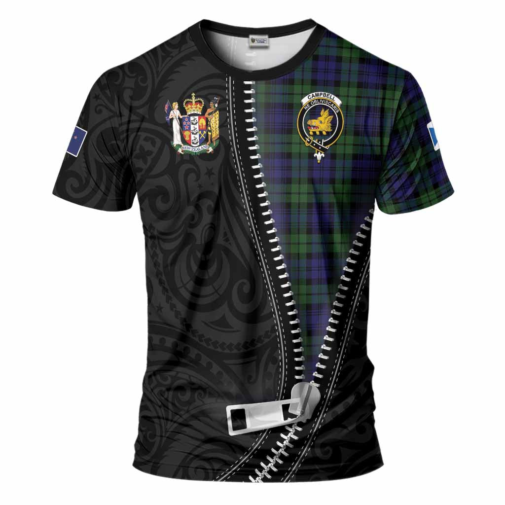 Campbell Tartan T-Shirt New Zealand Pattern Unique Zipper Stylized