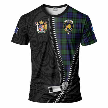 Campbell Tartan T-Shirt New Zealand Pattern Unique Zipper Stylized