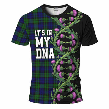 Campbell Tartan T-Shirt Scottish Identity Thistle Flower DNA Strand Art