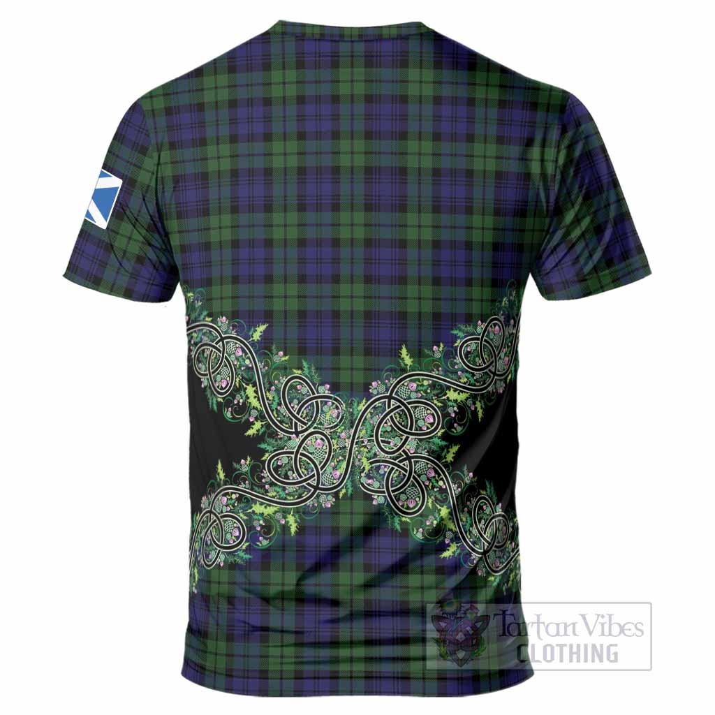 Campbell Tartan T-Shirt Thistle Scottish Spirit