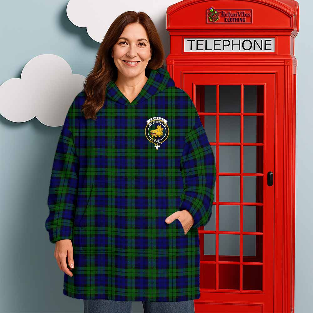 Campbell Tartan Wearable Blanket with Family Crest - Tartan Vibes Clothing